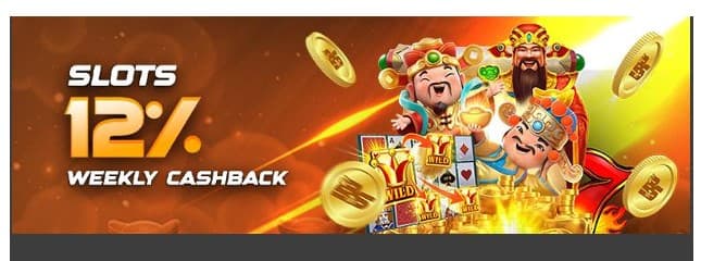 Slots Games 12% Weekly Cashback